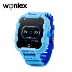 Ceas Smartwatch Pentru Copii Wonlex KT12 cu Functie Telefon, Apel video, Localizare GPS, Camera, Pedometru, SOS, IP54, 4G - Albastru, Cartela SIM Cado foto