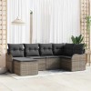 VidaXL Set de canapele pentru grădină cu pernă 6 pcs Gri Rattan poli 3354438