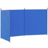 Outsunny Paravan camping, paravan de intimitate cu 4 st&acirc;lpi din oțel, husă de transport, protecție de plajă pentru camping, grădină, plajă 540 x 150 c