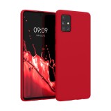 Husa Kwmobile pentru Samsung Galaxy A51, Rosu, Silicon, KWM000010YZ043C, Carcasa