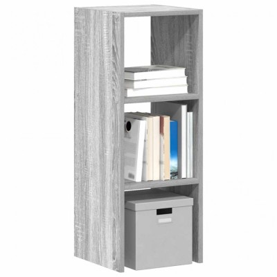 vidaXL Bibliotecă stivuabilă Gri sonoma 30x30x80 cm Lemn prelucrat 858813 foto