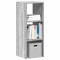 vidaXL Bibliotecă stivuabilă Gri sonoma 30x30x80 cm Lemn prelucrat 858813