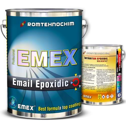 Pachet Email Epoxidic &ldquo;Emex&rdquo; - Negru - Bid. 4 Kg + Intaritor - Bid. 0.70 Kg