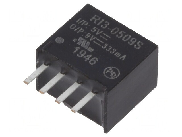 Convertor DC/DC 3W 4,5-5,5V la 9V 333mA SIP4