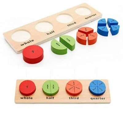 Partile Intregului , Puzzle Montessori din lemn foto