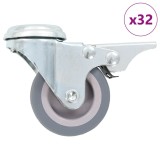 Roti pivotante cu gaura pentru surub, 32 buc., 50 mm