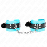 KINK - HOOK WRIST RESTRAINTS BLUE FUR LINED ADJUSTABLE 20-28 CM X 5.5 CM, KINK WRIST RESTRAINT