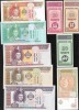 Set Mongolia 10 + 20 + 50 mongo + 1 + 5 + 10 + 20 + 50 + 100 tugrik unc, Asia