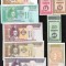 Set Mongolia 10 + 20 + 50 mongo + 1 + 5 + 10 + 20 + 50 + 100 tugrik unc