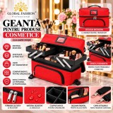 Geantă pentru produse cosmetice, culoare roșie