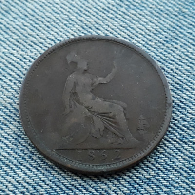 2a - 1 One Penny 1862 Anglia / Marea Britanie / Regina Victora foto