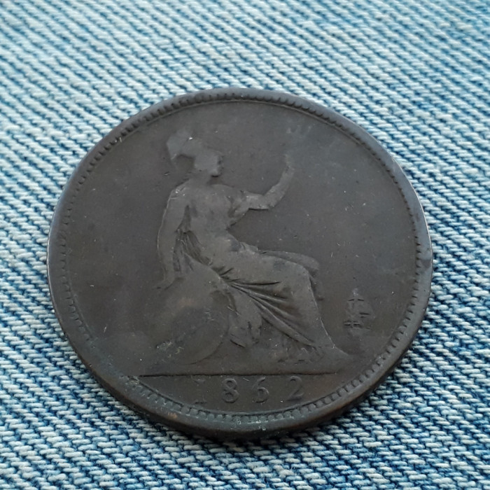 2a - 1 One Penny 1862 Anglia / Marea Britanie / Regina Victora