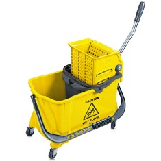 Carucior Curatenie Esenia 2 Galeti, 10 + 24L, Galben foto