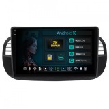 Navigatie 2K Fiat 500 (2007-2014) rama neagra 8GB RAM Android Octacore Slot Sim 4G DSP GPS Wi-FI Carplay Android Auto USB Bluetooth Waze Touchscreen 9