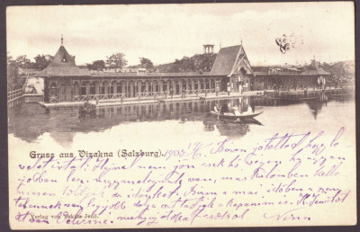 3049 - OCNA-SIBIULUI, Baile, Litho, Romania - old postcard - used - 1903 foto