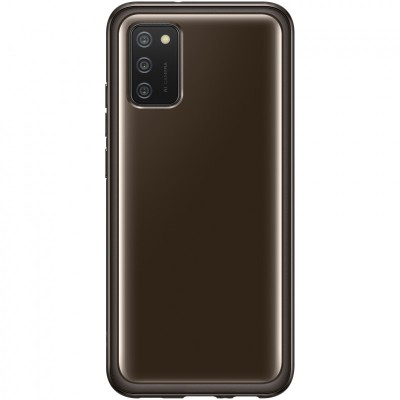 Husa TPU Samsung Galaxy A02s A025F, Clear Cover, Neagra EF-QA026TBEGEU foto