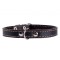 Zgarda de piele pentru caini - 22-30cm, 10mm - negru