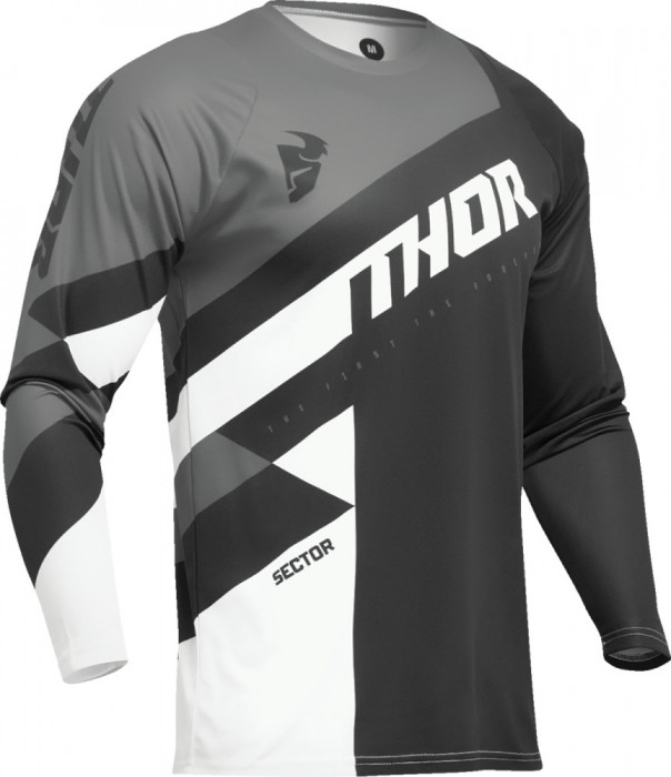 Tricou atv/cross Thor Sector Checker, culoare negru/gri, marime M Cod Produs: MX_NEW 29107581PE