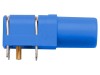Soclu Banană 4mm Albastru Aurit PCB