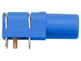 Soclu Banană 4mm Albastru Aurit PCB