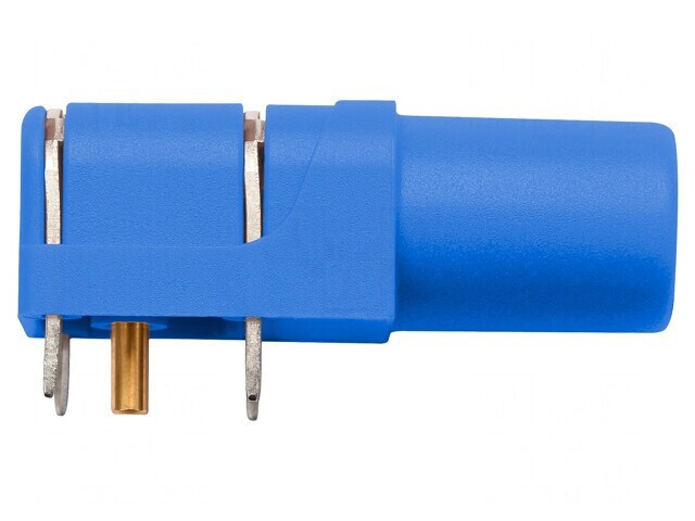 Soclu Banană 4mm Albastru Aurit PCB