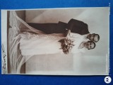 tineri casatoriti , fotografie de colectie , celebru atelier fotografic Buzdugan, format carte postala , anii 1930