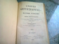 CALAUZA CETATEANULUI IN MATERIE JUDICIARA. MANUAL TEORETICO-PRACTIC - IOA RADOI foto