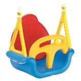 Leagan suspendat, Liberta, Pentru copii, 3 in 1, PVC, Cu franghii, 49 x 30 x 43 cm, Multicolor