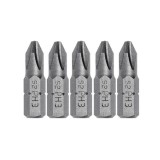 Set 5 bucati, bit-uri pentru surubelnita, PH3, 25mm HOGERT / HT1S303