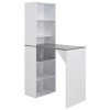 VidaXL Masă de bar cu dulap, alb, 115 x 59 x 200 cm 280231