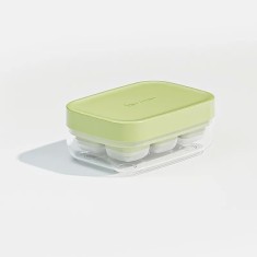 Forma pentru gheata cu presa , din silicon alimentar, 6 cuburi, caserola pentru depozitare, usor de folosit si curatat