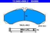 ATE Placute Frana Disc 13.0460-4966.2 Set Frana IVECO Renault Trucks