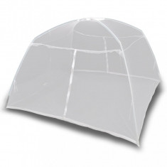 vidaXL Cort camping, alb, 200x120x130 cm, fibra de sticla foto