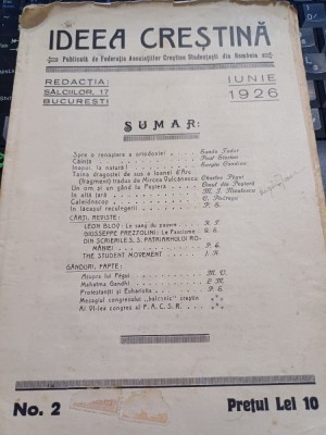 revista &amp;bdquo;Ideea creștină&amp;rdquo;, iunie 1926 foto