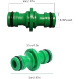 Cumpara ieftin Set 10 conectori pentru furtun de gradina Kiuiom, 50 mm, plastic, verde