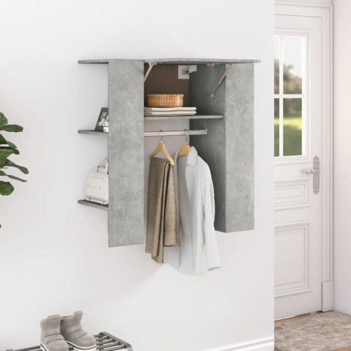 vidaXL Dulap de hol, gri beton, 97,5x37x99 cm, lemn prelucrat