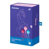 Set 3 Bile Kegel Satisfyer Balls Silicon Medical, Greutati Diferite: 62g, 82g, 98g. Exercitii Musculare Intime si Jocuri Erotice