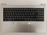 Carcasa superioara cu tastatura palmrest Laptop, Acer, Aspire Lite 15 AL15-41, AL15-41P, 6B.J99NG.001, 6BJ99NG0015, SX1571-WBG, neagra, layout US