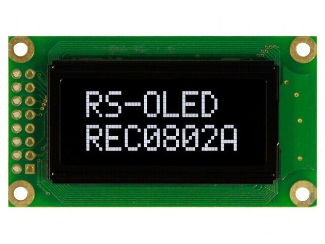 Ecran OLED Alfanumeric 8x2 58x32mm Alb 16 Pin