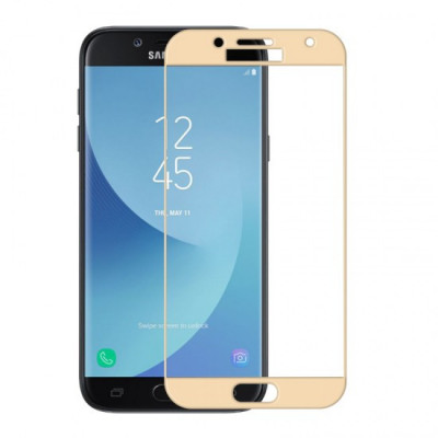 Folie De Protectie Din Sticla 6D Pentru Samsung Galaxy J5 2017, J530, Gold foto
