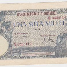 ROMANIA 100000 LEI MAI 1947 VF