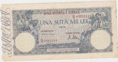 ROMANIA 100000 LEI MAI 1947 VF foto