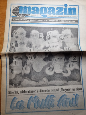 ziarul magazin 28 decembrie 1991-numar de anul nou foto