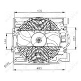 Ventilator radiator GMV Bmw Seria 5 (E39) Nrf 47029
