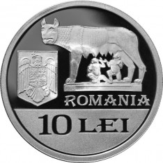 August treboniu laurian moneda argint 31.1g UNC proof foto
