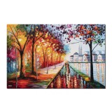 Tablou pictat manual GIGANT, Impreuna pentru totdeauna (8) - 150x100cm ulei pe panza in cutit efect 3D