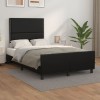 VidaXL Cadru de pat fără saltea Negru piele artificială