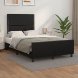 vidaXL Cadru de pat fără saltea Negru piele artificială