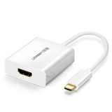 Adaptor Ugreen USB Tip C (mascul) - HDMI (femă) Alb (40273)