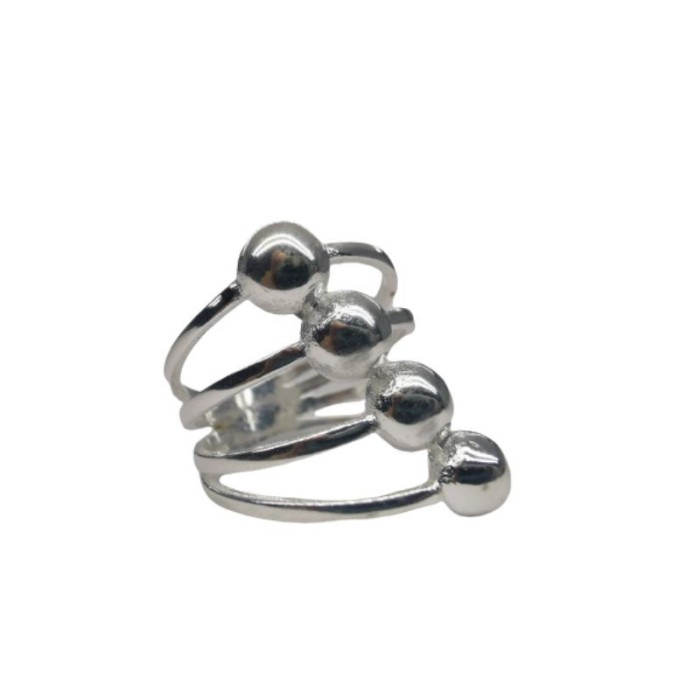 Inel, jolie silver, argint 925 cu bile in diagonala m 54